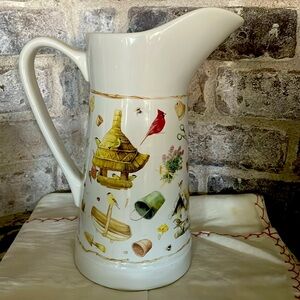 Hallmark Floral Ceramic Pitcher
